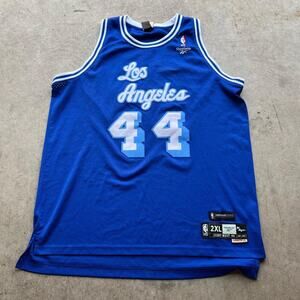 Vintage Reebok Los Angeles Jerry West Jersey 26x32.5”
